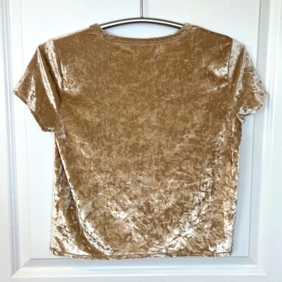HOLLISTER Y2K Women’s Gold Shimmer HOLLISTER Blouse Size Small - Picture 7 of 7
